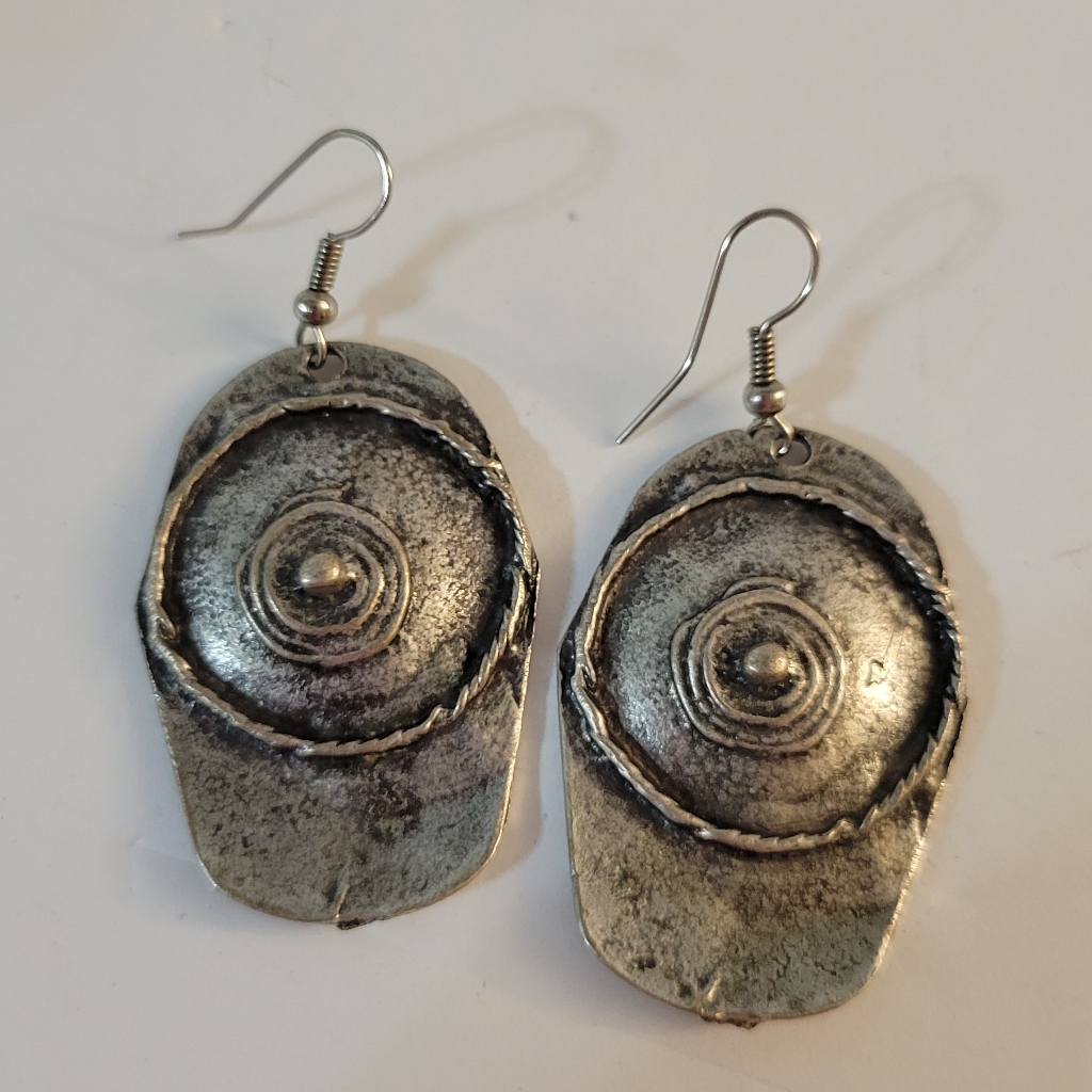 Brutalist Style Pierced Earrings